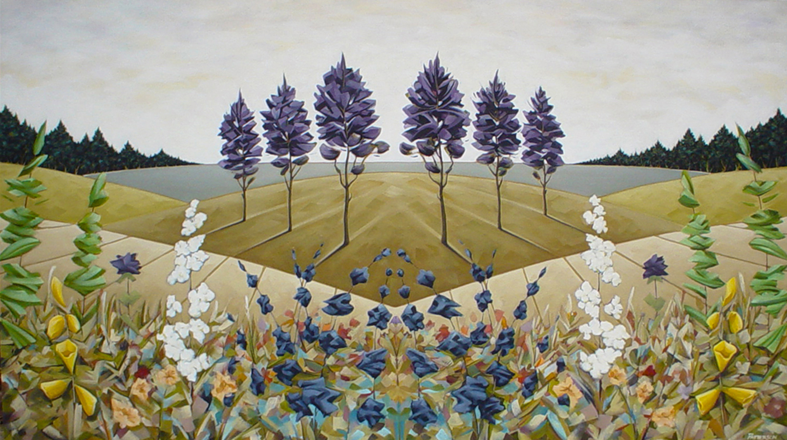 Dream Field 44x62 Oil-mixed media on canvas