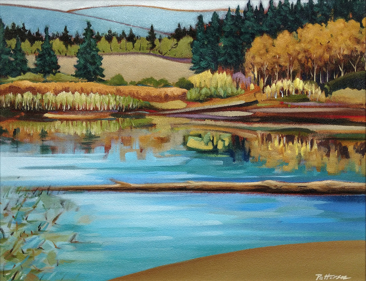 Lake Wood 14x18 Oil-mixed media on canvas
